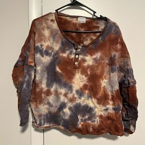 AmaryllisXAshlee Nichols Brown and Gray Tie-Dye Sweat Set